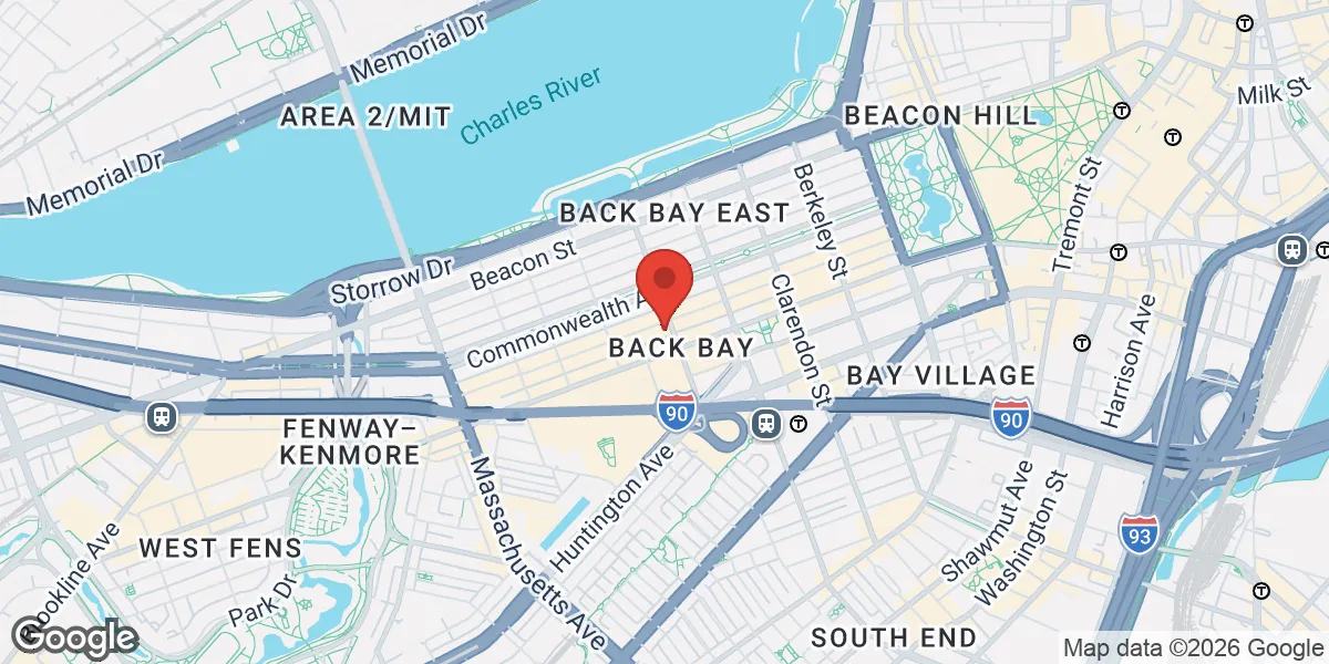 Map showing Renew Vitality Testosterone Clinic of Boston location