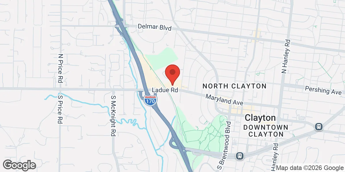 Map showing NEUAGE Health + Wellness - Ladue location