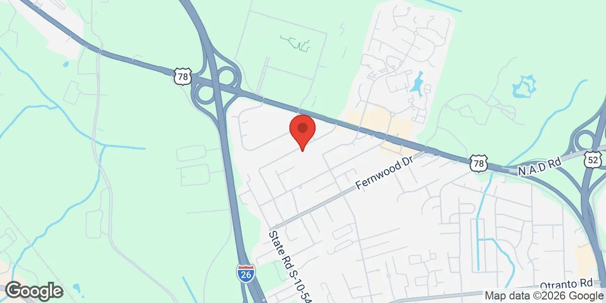 Map showing Gameday Men's Health Goose Creek location