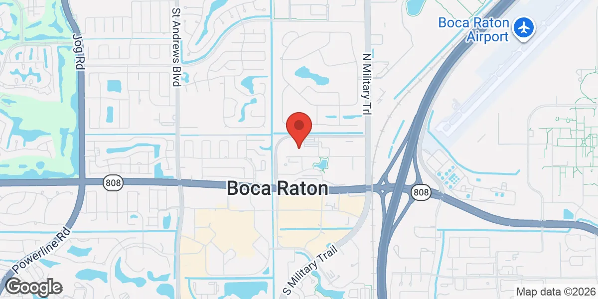 Map showing Atlantic Men's Clinic - Boca Raton location
