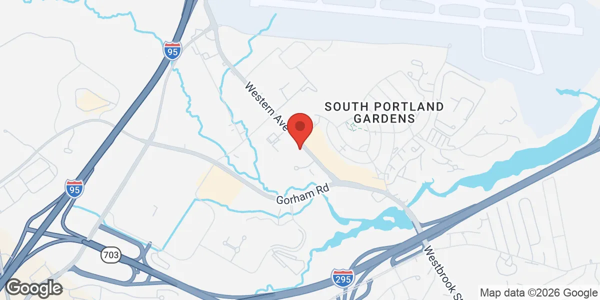 Map showing Gameday Men's Health South Portland location