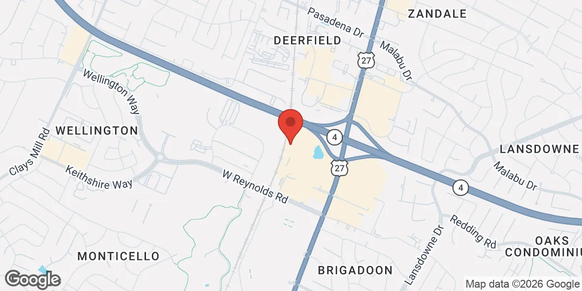 Map showing Gameday Men's Health South Lexington location