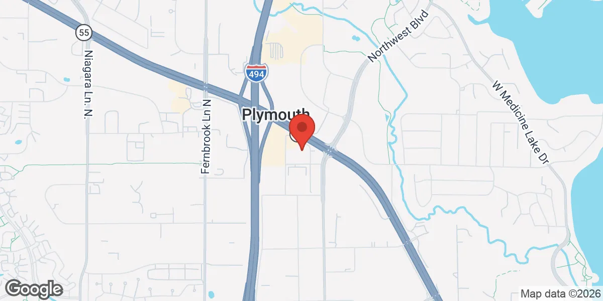 Map showing Lite Medical Clinic PLLC - Plymouth Maple Grove location