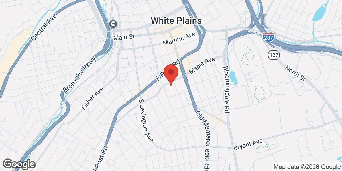 Map showing Renew Vitality Testosterone Clinic of White Plains location