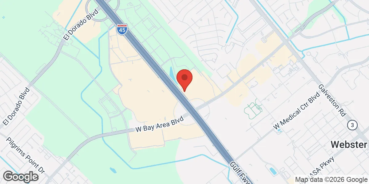 Map showing SynergenX Webster | Hormone Health & TRT Clinic location