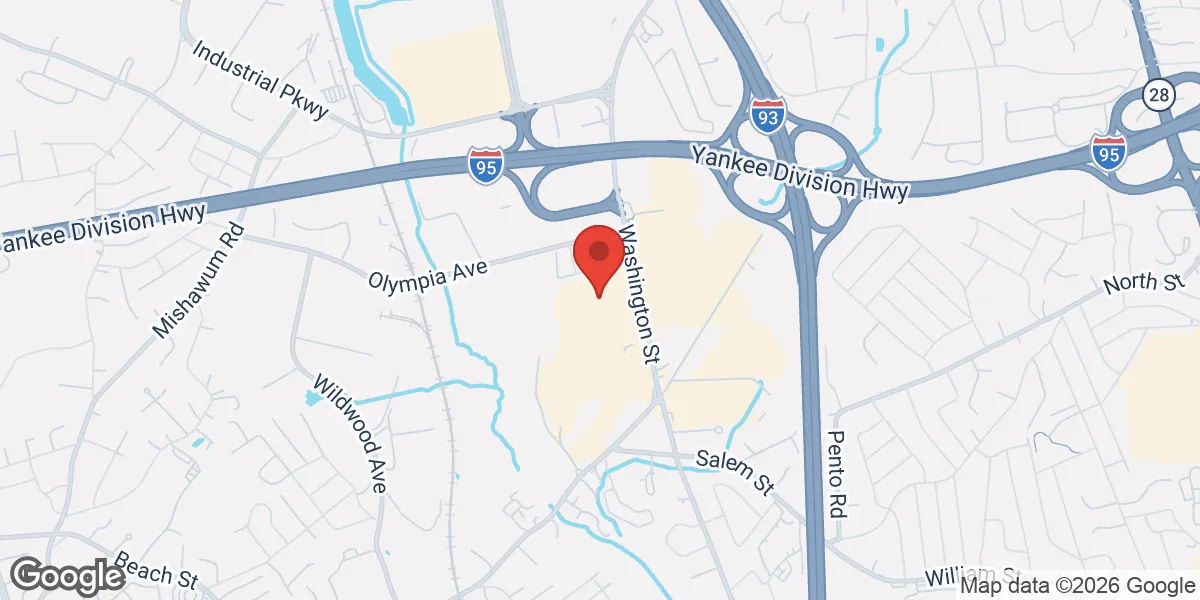 Map showing Renew Vitality Testosterone Clinic of Woburn location