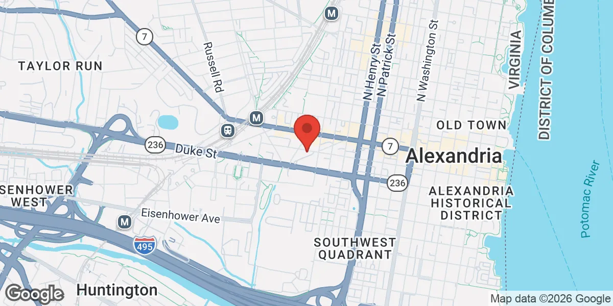 Map showing Renew Vitality Testosterone Clinic of Alexandria location
