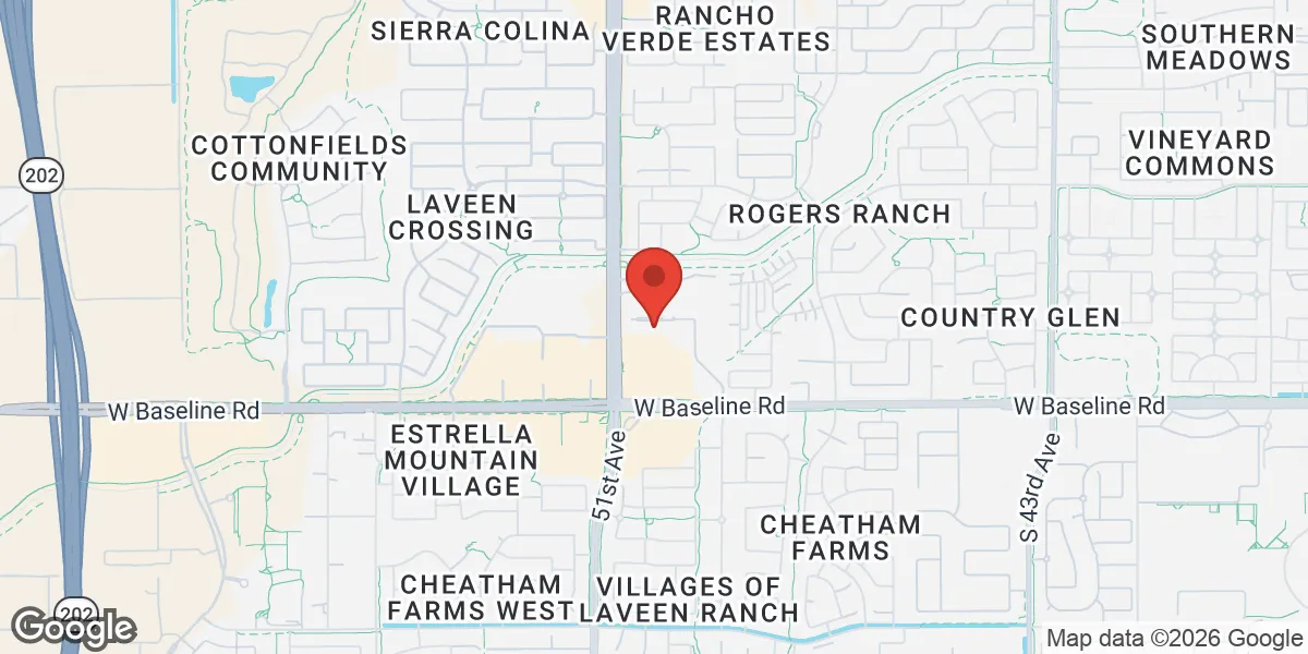 Map showing Gameday Men's Health Laveen TRT, Peptide, and ED Clinic location