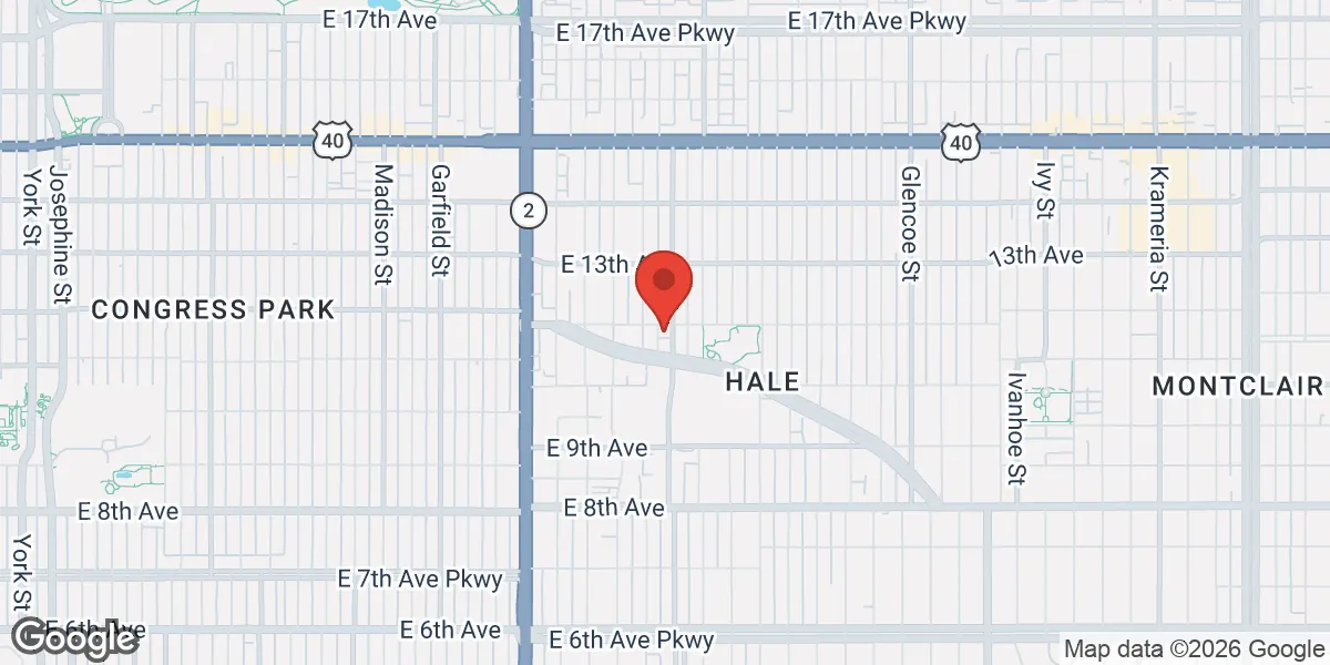 Map showing Renew Vitality Testosterone Clinic of Denver location