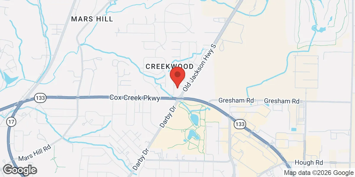 Map showing Men's Wellness of North Alabama location