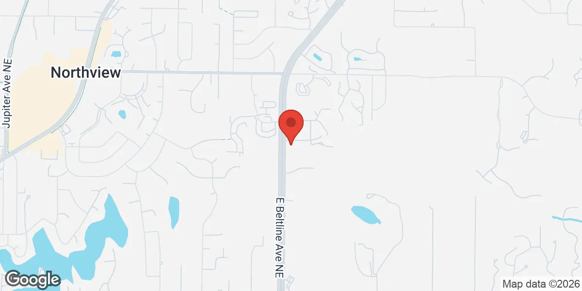 Map showing Gameday Men's Health North Grand Rapids TRT, Weight Loss, ED Clinic location