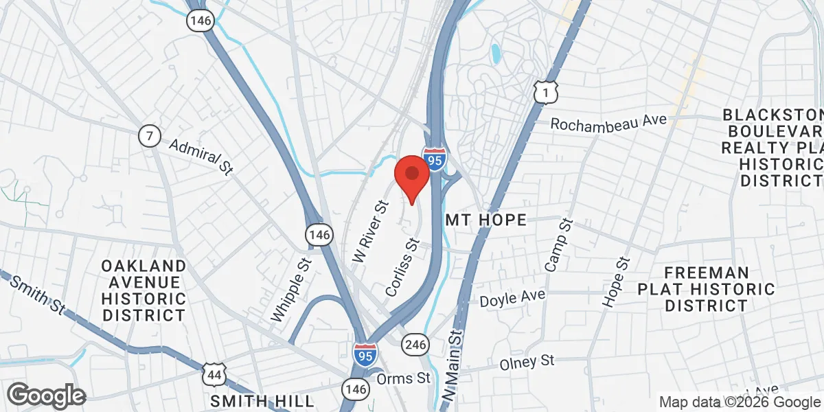 Map showing Brown University Health Men's Health Center location