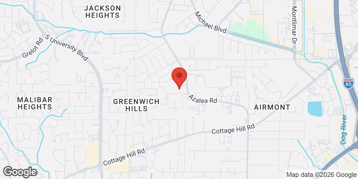 Map showing Renew Vitality Testosterone Clinic of Mobile location