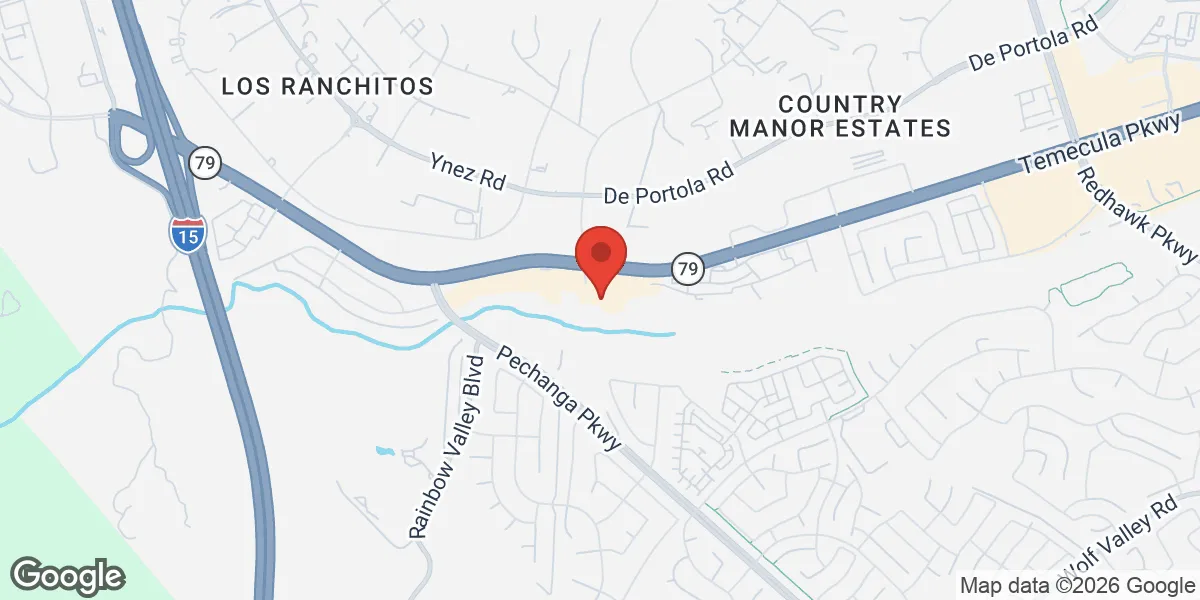 Map showing Gameday Men's Health Temecula Testosterone & ED Clinic location