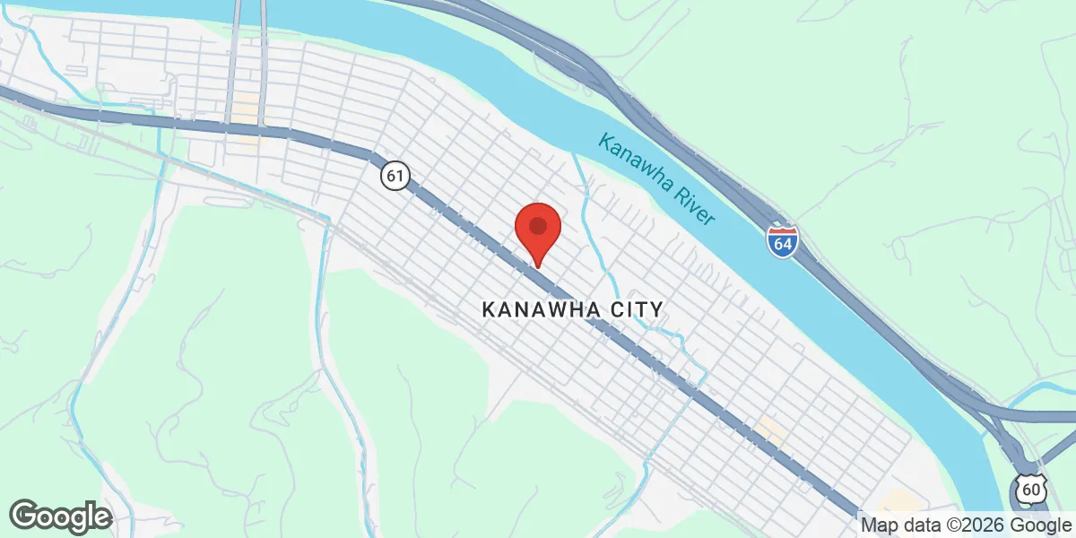 Map showing Gameday Men's Health - Charleston, WV location