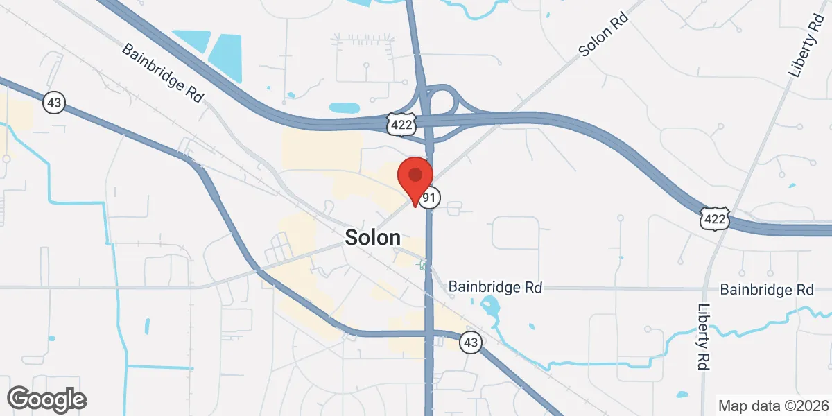 Map showing Gameday Men's Health Solon location