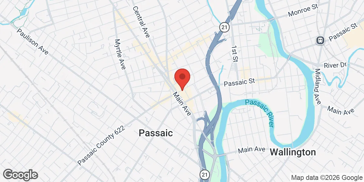 Map showing Passaic Testosterone Replacement Therapy Group location