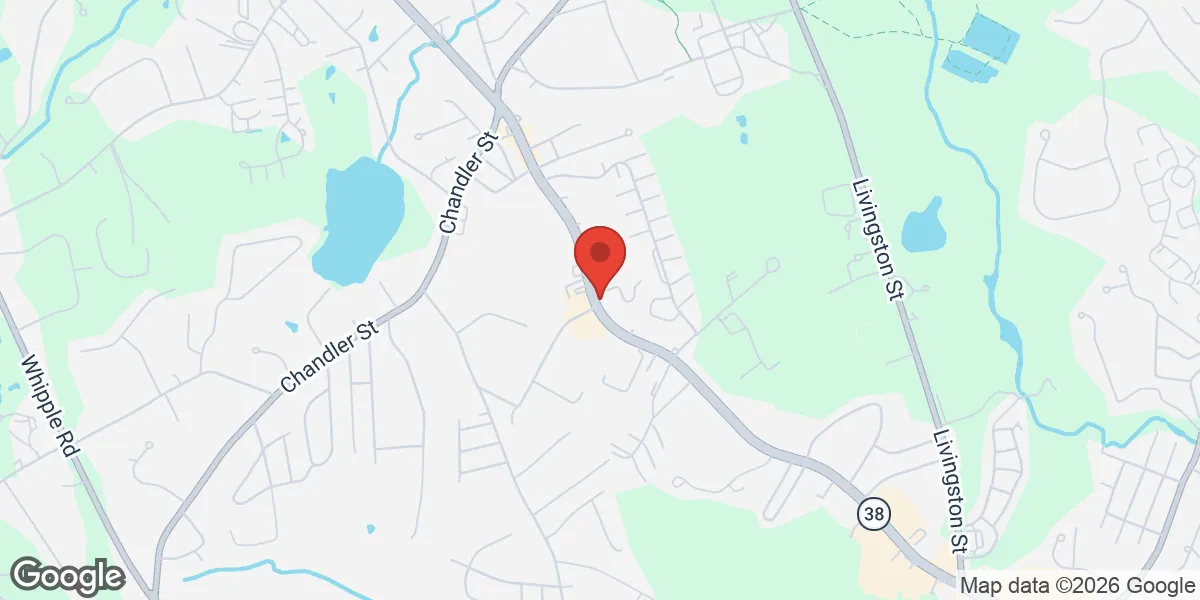 Map showing Men's Health Boston - Tewksbury location