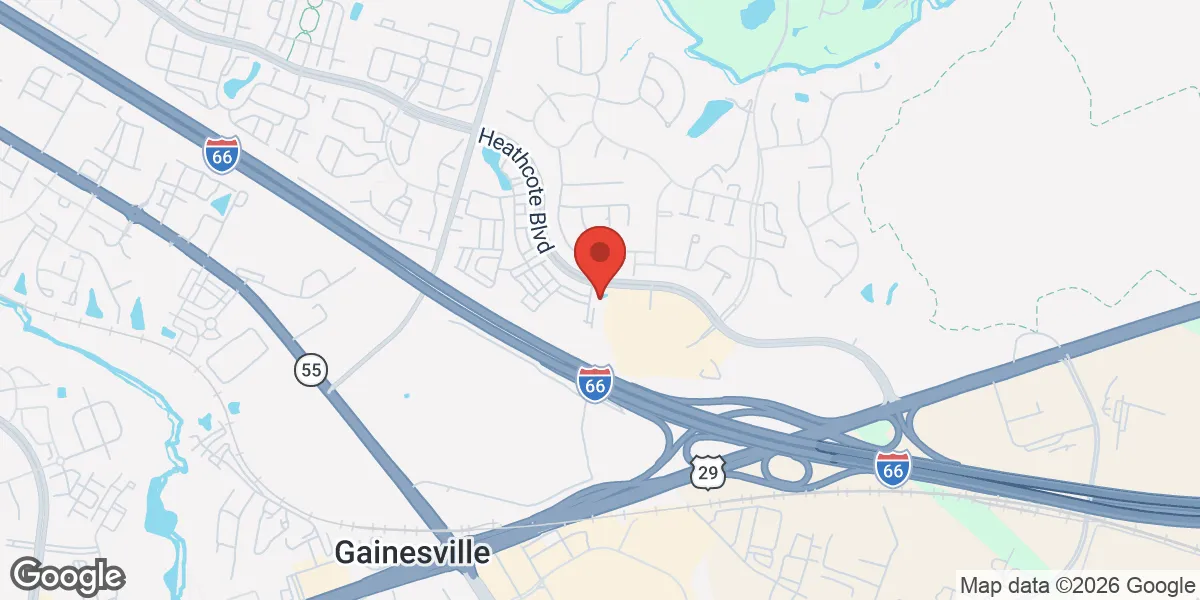 Map showing Gameday Men's Health Gainesville location