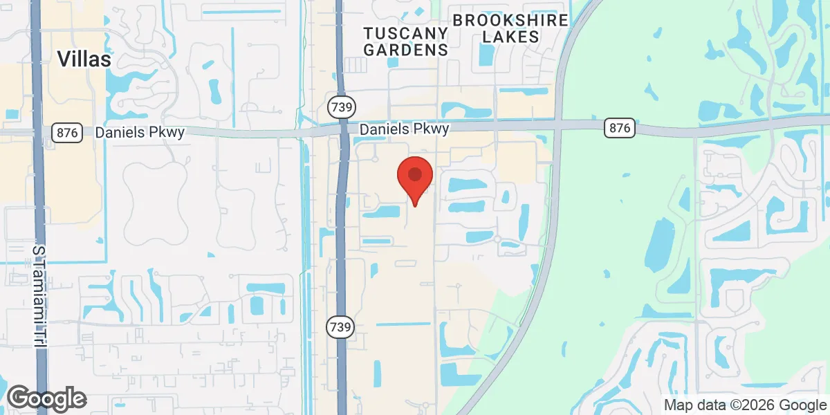 Map showing Atlantic Mens Clinic - Fort Myers location