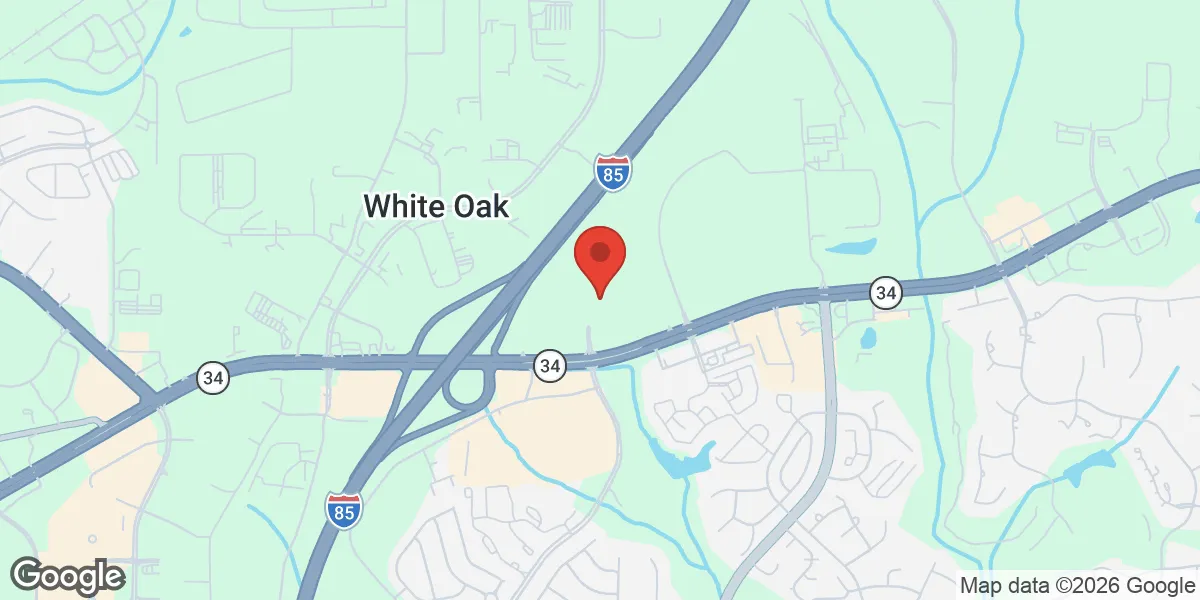 Map showing Gameday Men's Health Newnan, GA location