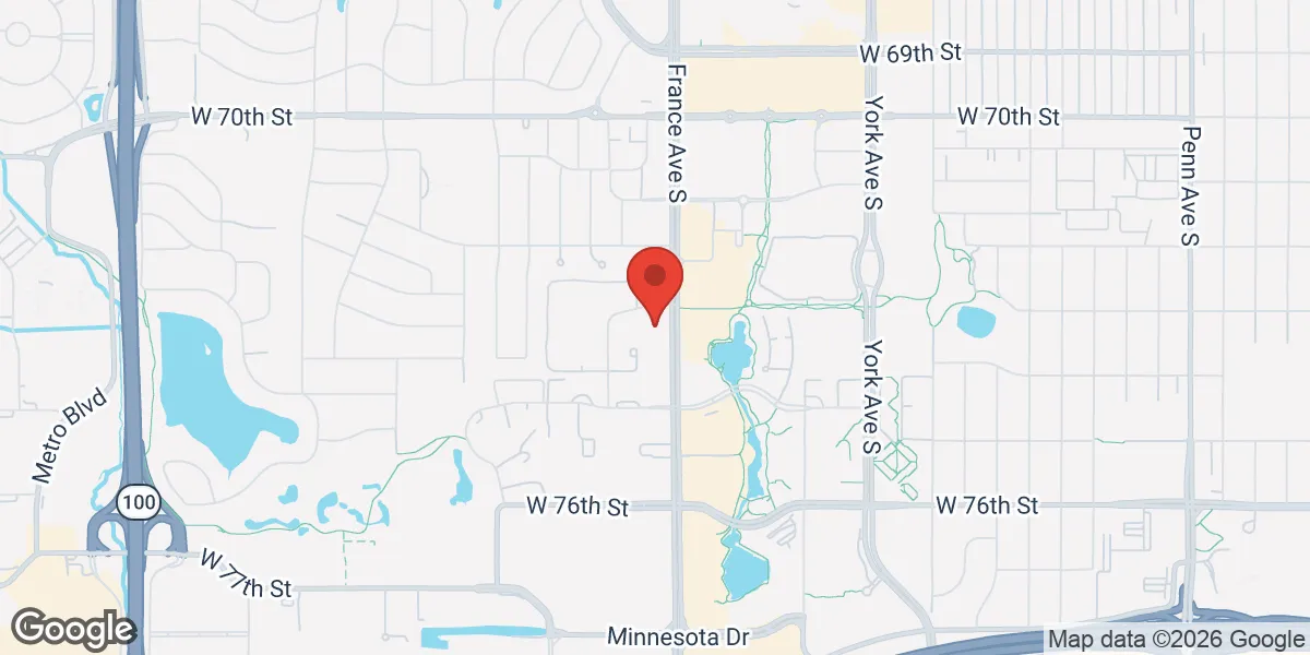 Map showing Asuta Health - Edina location