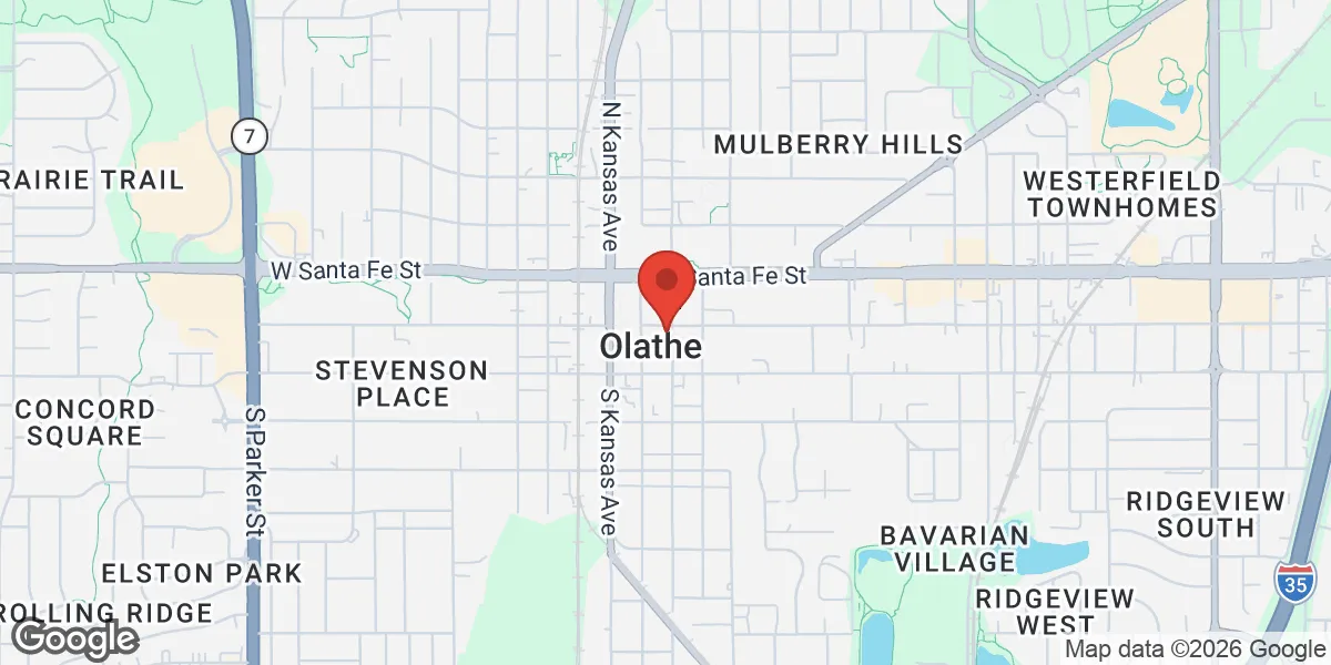 Map showing Olathe Testosterone Therapy Clinic location