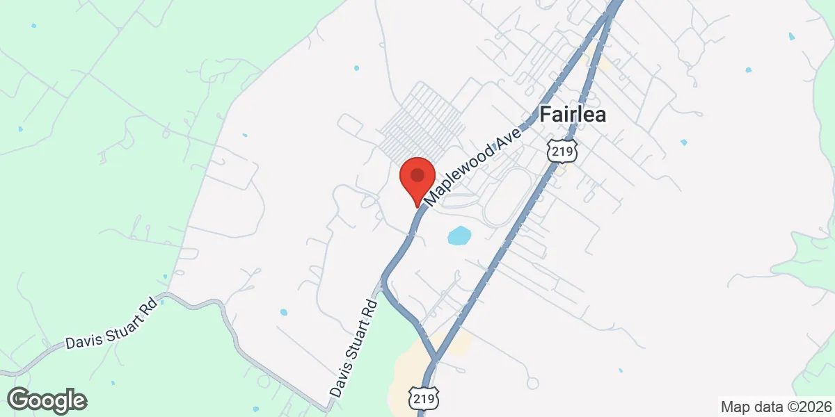 Map showing Appalachian Hydration and Wellness location