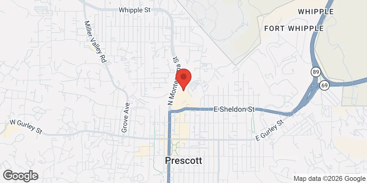 Map showing Gameday Men's Health Prescott location