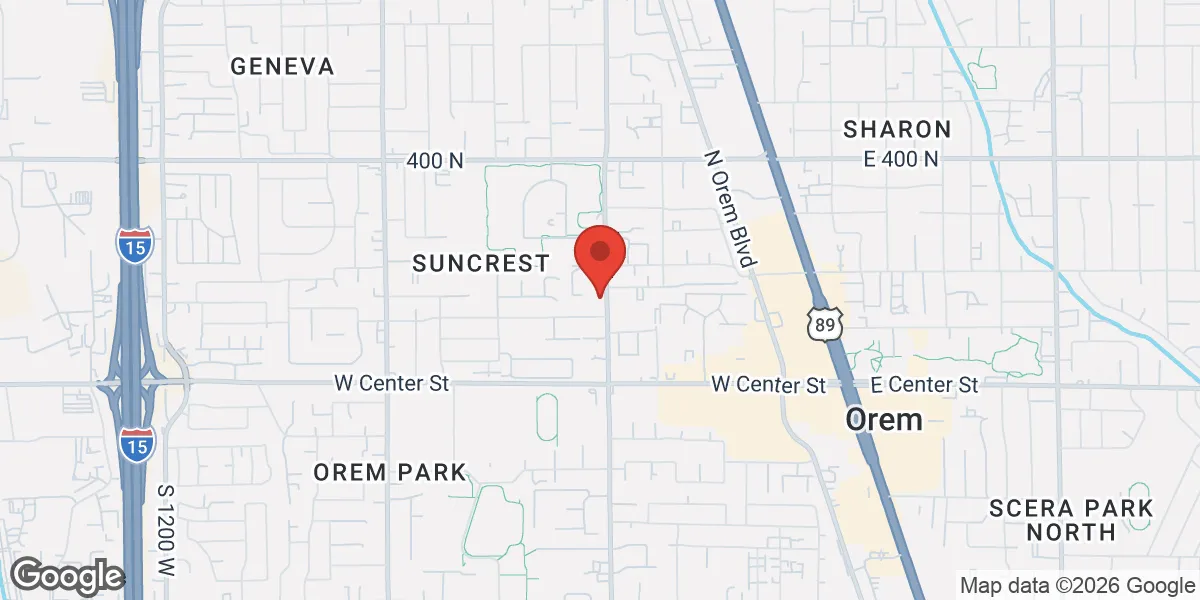 Map showing Health & Vitality Orem, Utah location