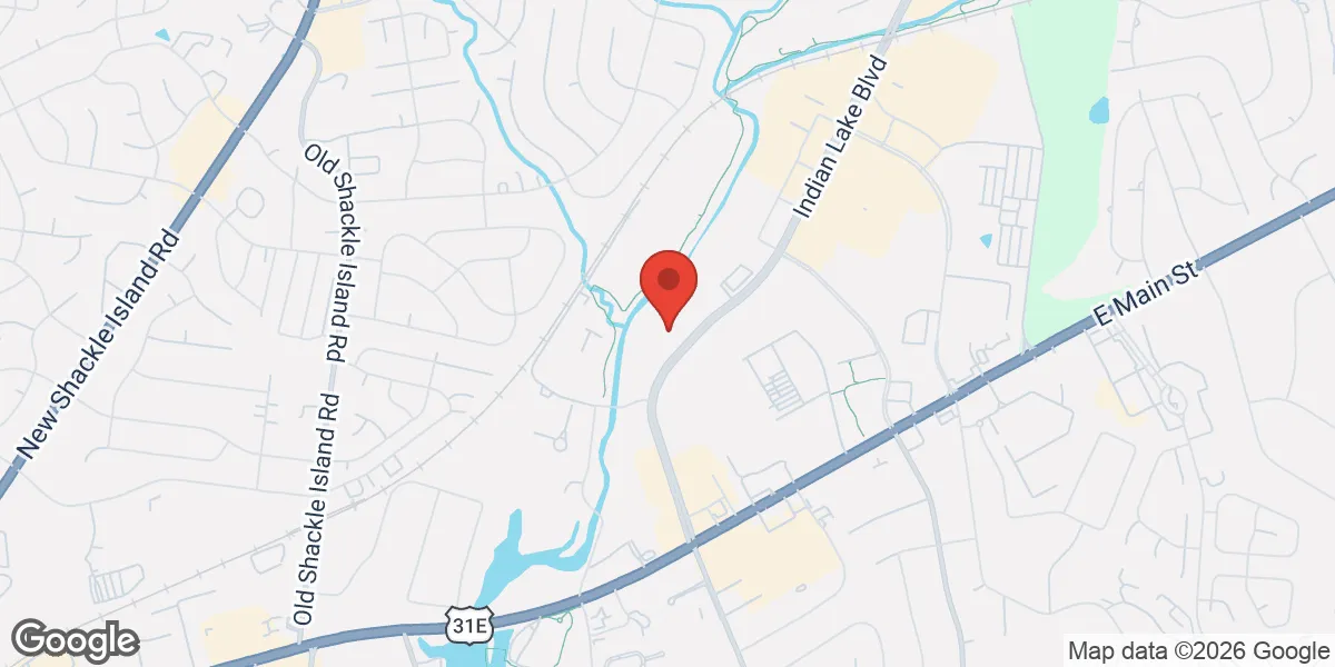 Map showing Relive Health Hendersonville location