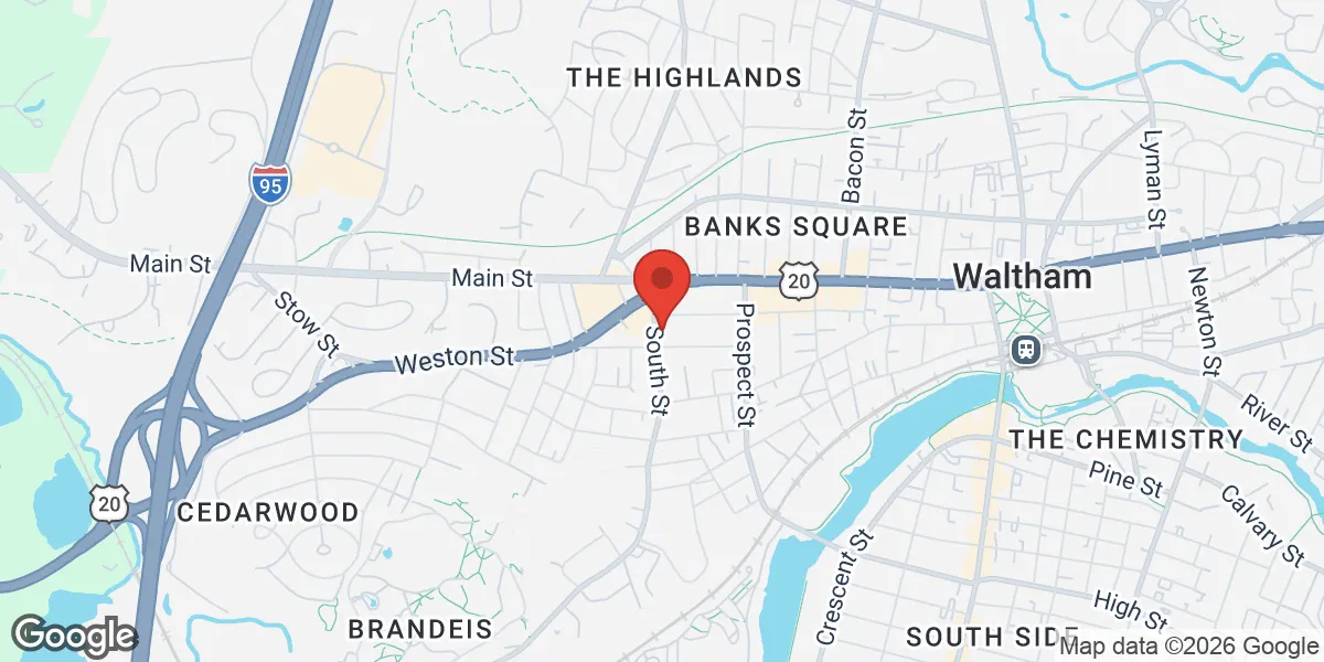 Map showing Boston Vitality location