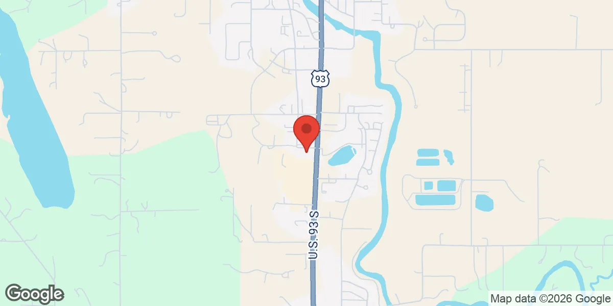 Map showing Whitefish Vitality location