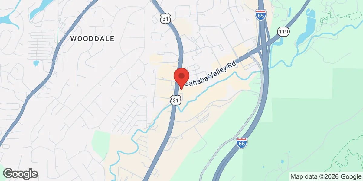 Map showing Gameday Men's Health Pelham location