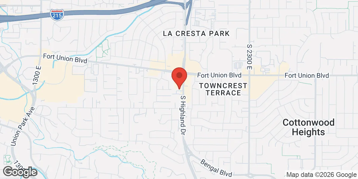 Map showing Renew Vitality Testosterone Clinic of Cottonwood Heights location