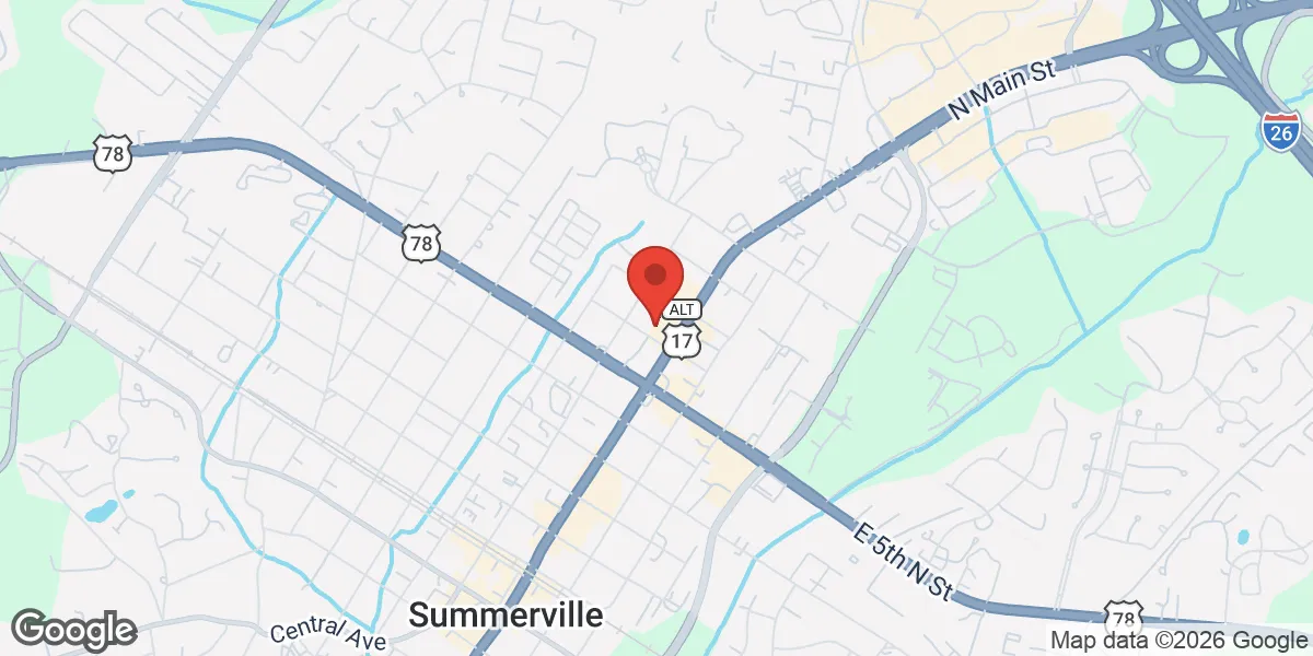 Map showing Gameday Men's Health Summerville - Testosterone Replacement Therapy TRT, Medical Weight Loss & ED Clinic location