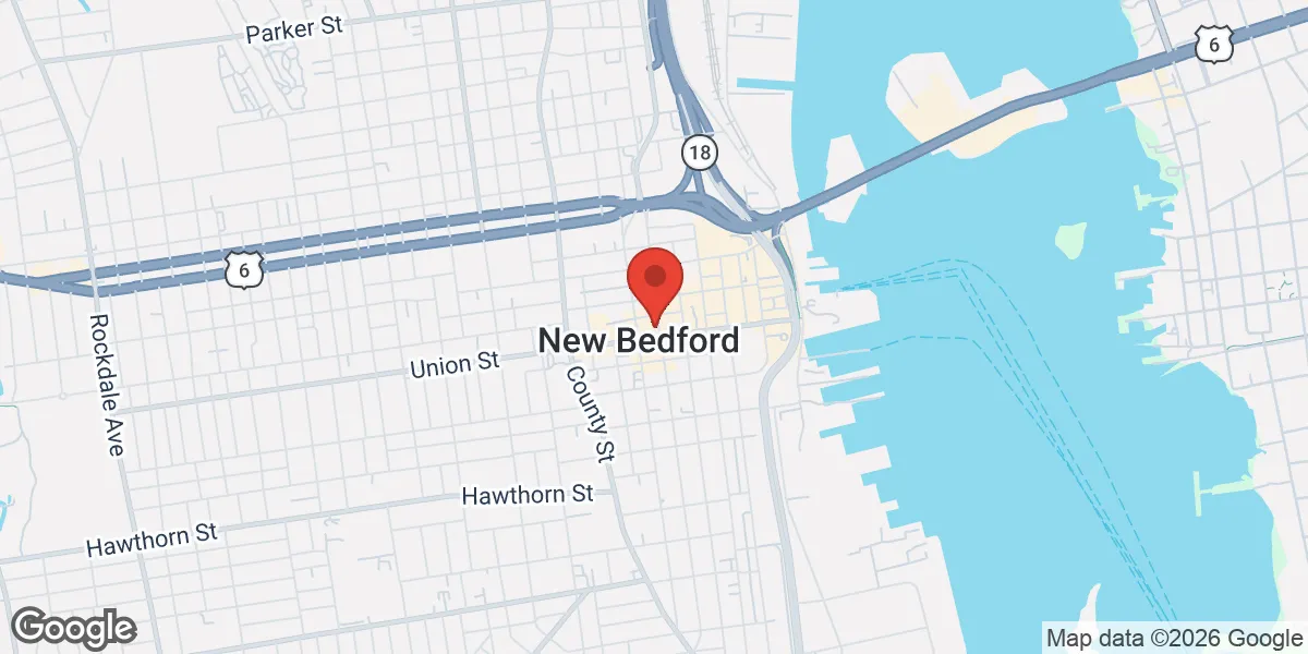 Map showing Renew Vitality Testosterone Clinic of New Bedford location