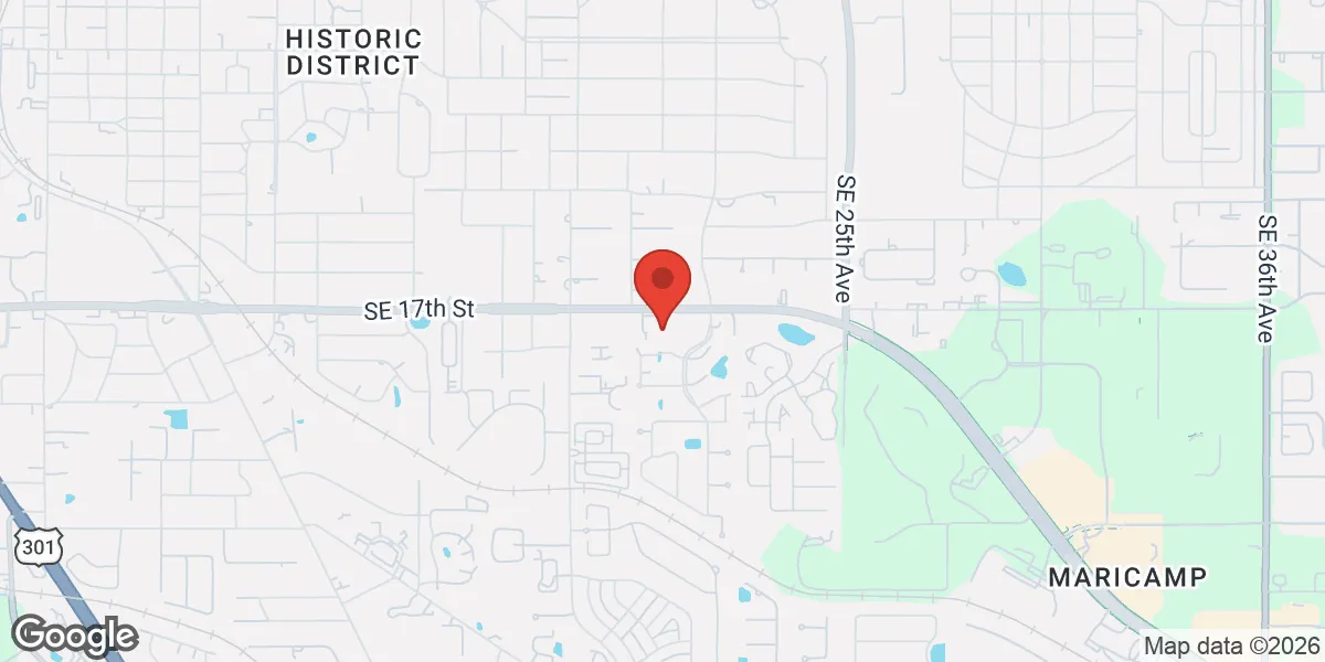 Map showing Gameday Men's Health Ocala TRT Clinic Gameday Men's Health Ocala TRT, Weight Loss, Peptide, and ED Clinic location