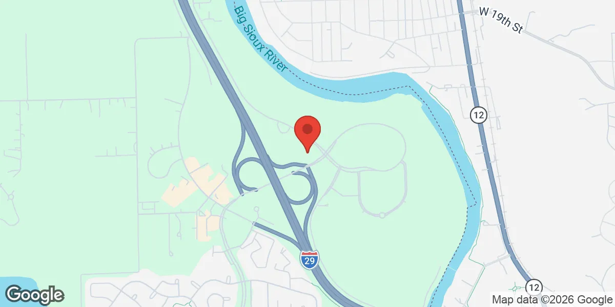 Map showing Gameday Men's Health Dakota Dunes location