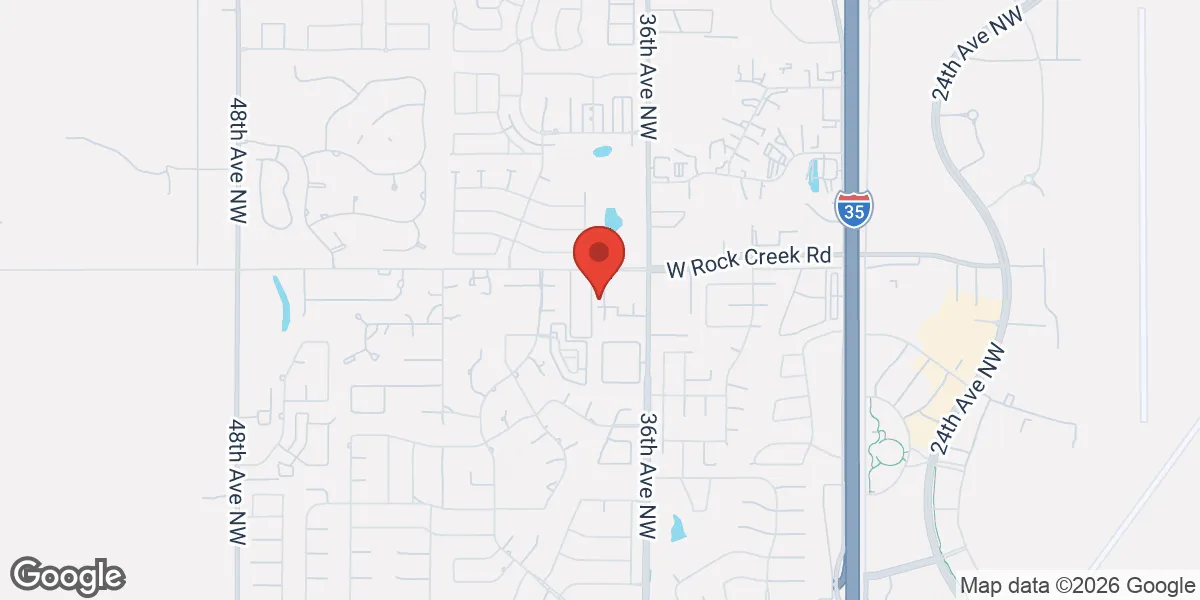 Map showing Gameday Men's Health Norman location