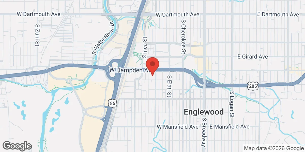 Map showing Gameday Men's Health Englewood TRT, Weight Loss, ED Clinic location