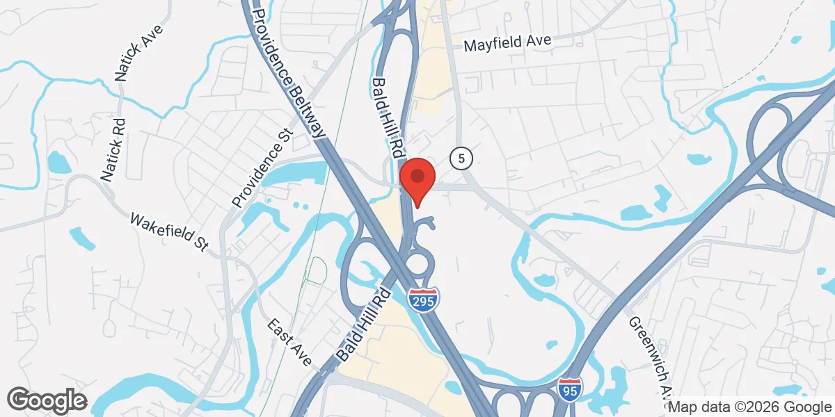 Map showing Northeast Men's Health - Warwick location