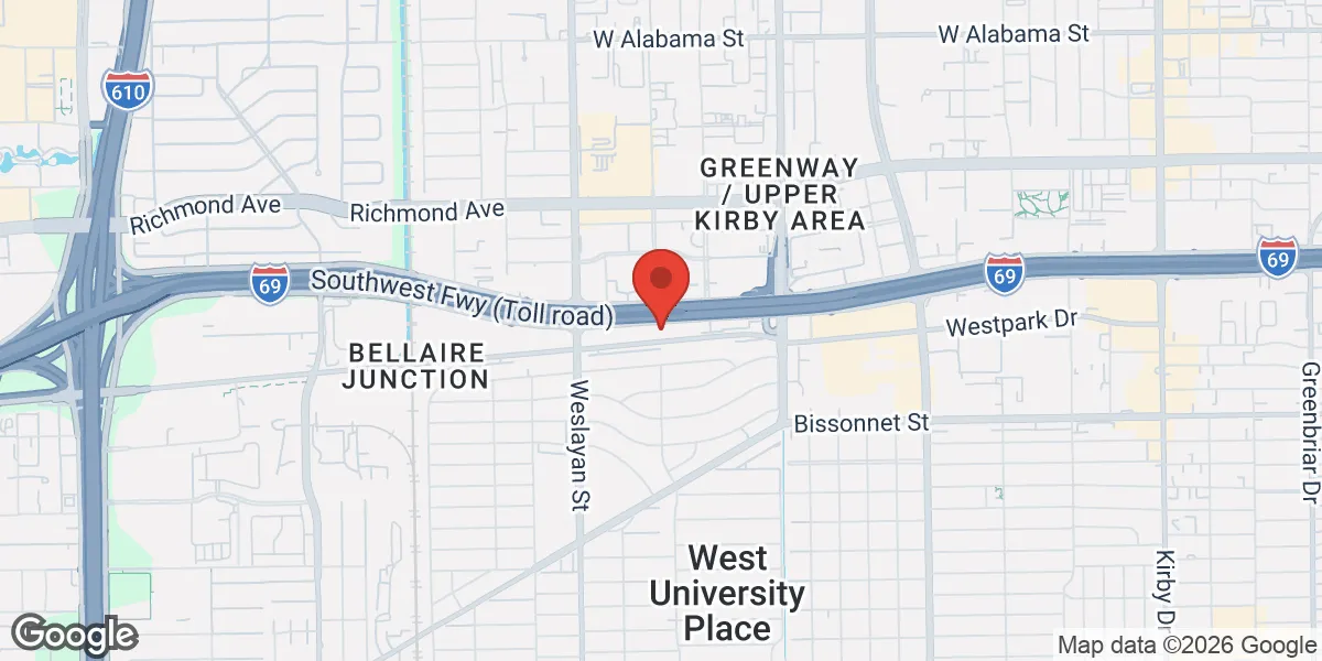 Map showing SynergenX Galleria | Hormone Health & TRT Clinic location