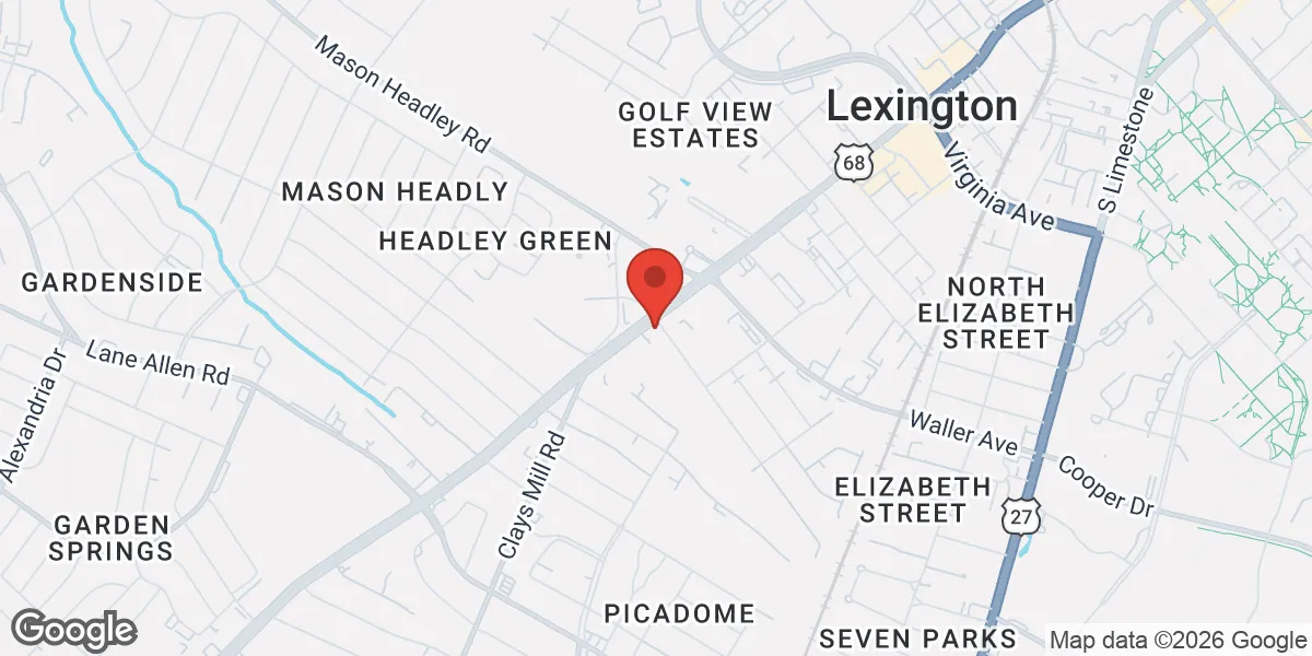 Map showing Hightower Men's Clinic - Lexington location