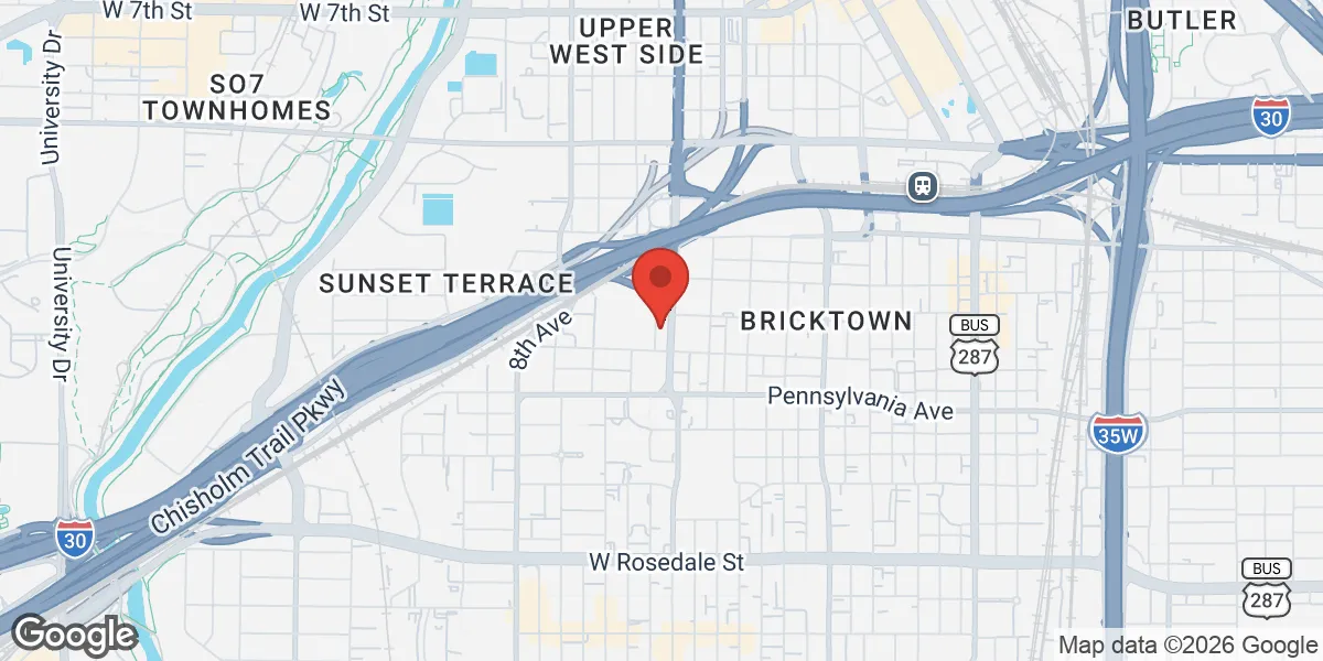 Map showing Gameday Men’s Health Fort Worth - Medical District - TRT Clinic location