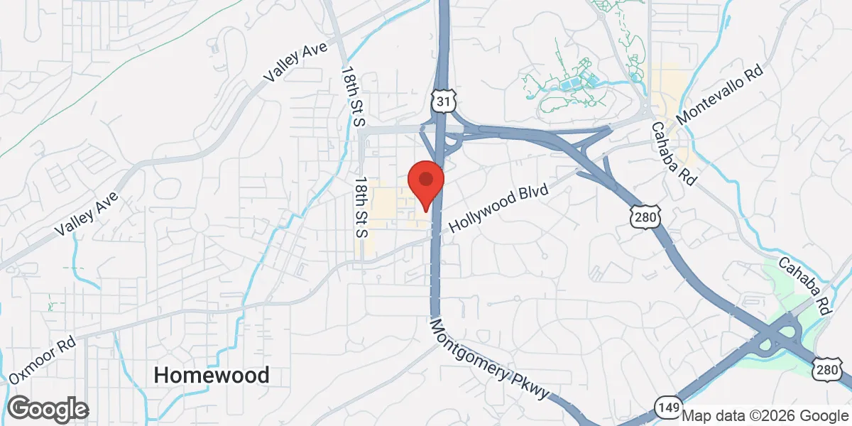 Map showing Alabama Men's Clinic location