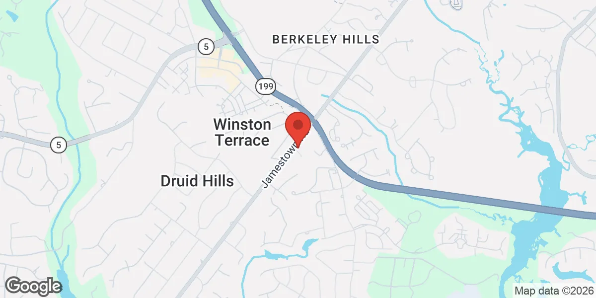 Map showing Renew Vitality Testosterone Clinic of Williamsburg location