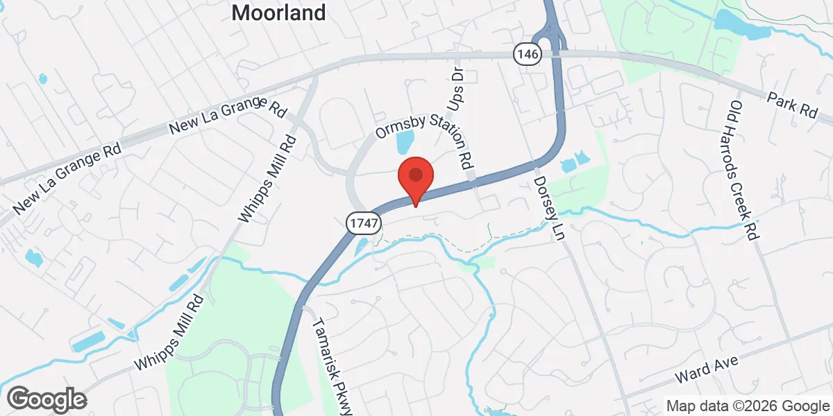 Map showing Ageless Center - Louisville location