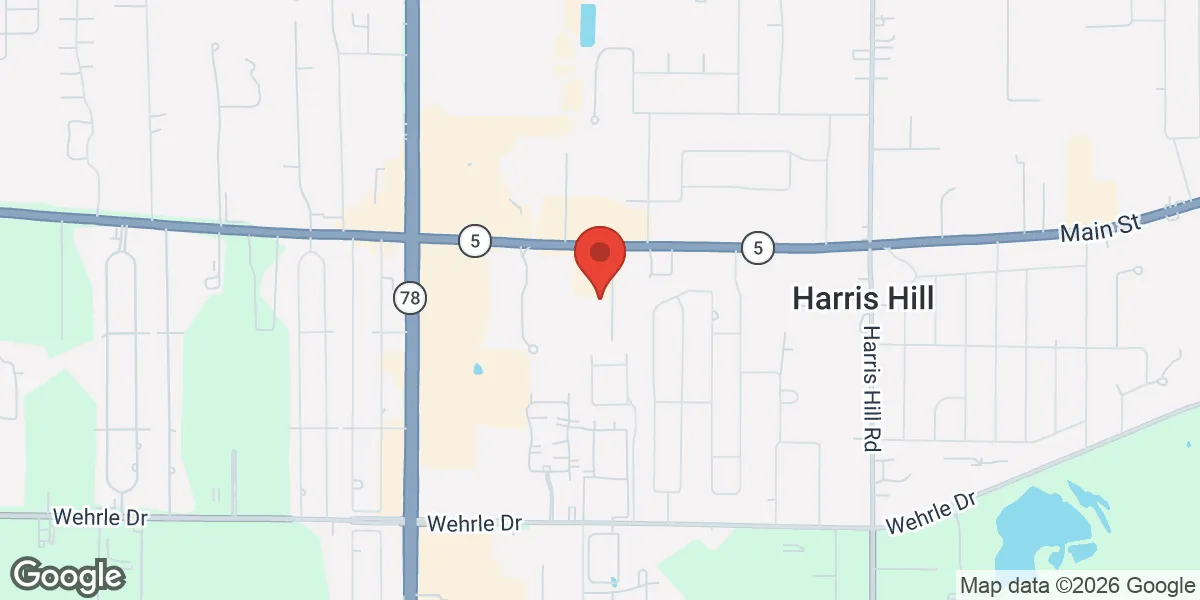 Map showing Gameday Men's Health Buffalo-Amherst location