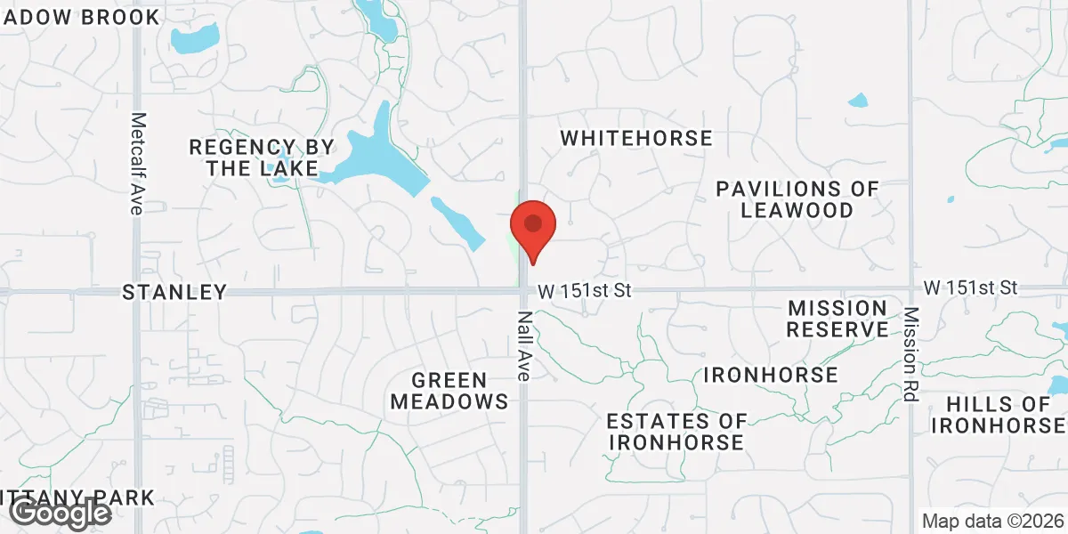 Map showing NEUAGE Health + Wellness - Leawood location